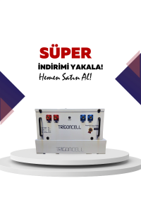 TRİGONCELL 51.2 102AH Lifepo4 akü Rock tipi (48 v sistemler için)