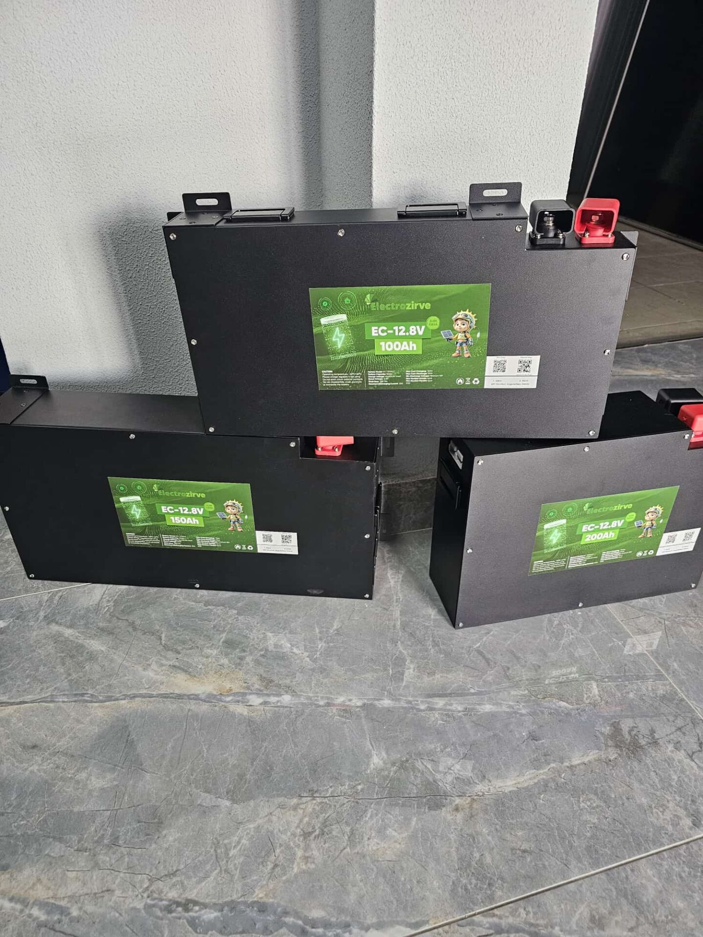 Electrozirve 12.8V 200Ah Slim Kasa Lityum (LiFePO4) Batarya