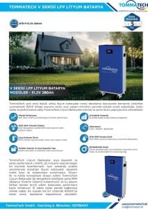 Tommatech 51.2V 280 Ah LFP Lityum Batarya (Taşınabilir)