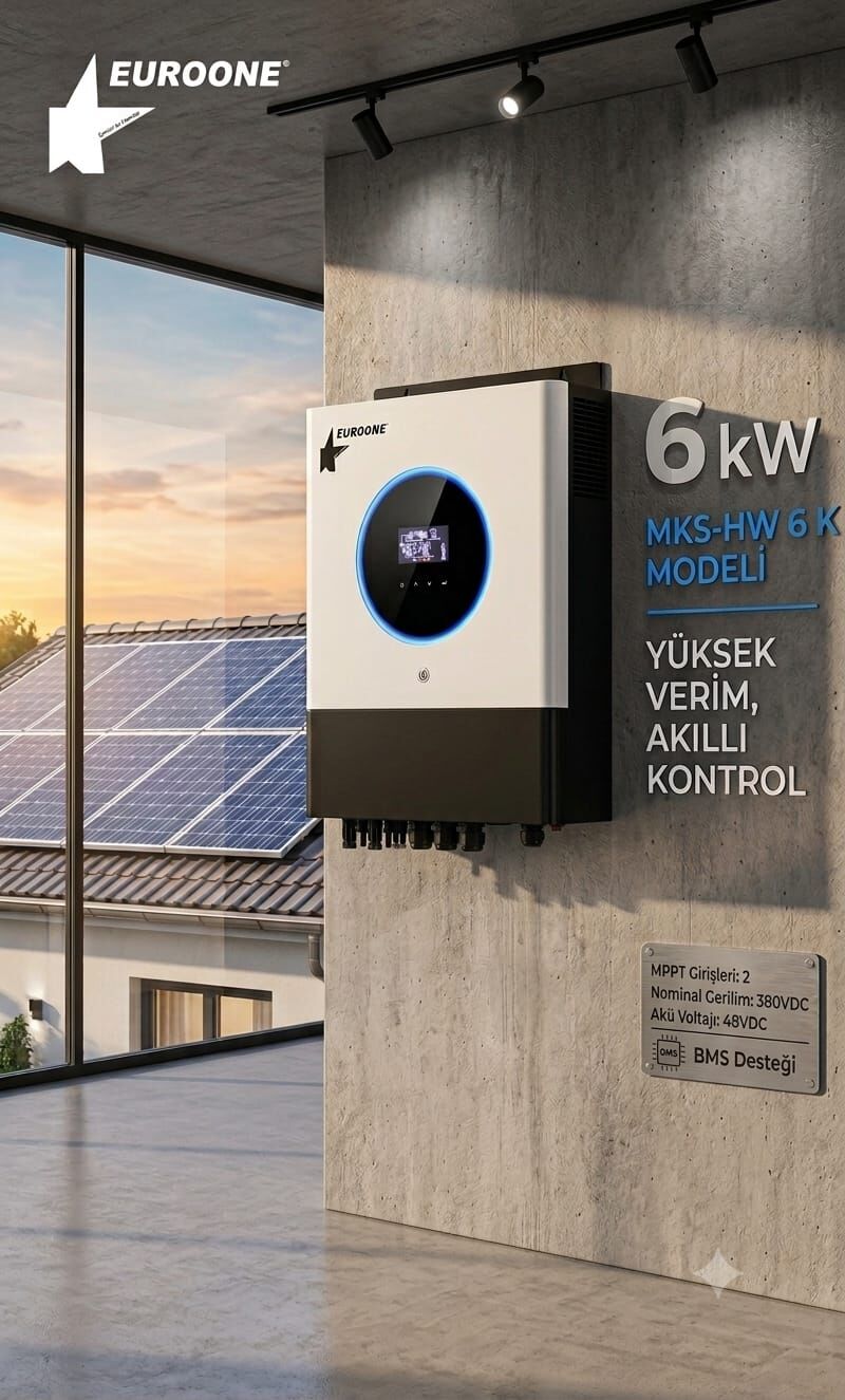 KW HİBRİT AKILLI İNVERTER EUROONE MKS-HW6K-SVM