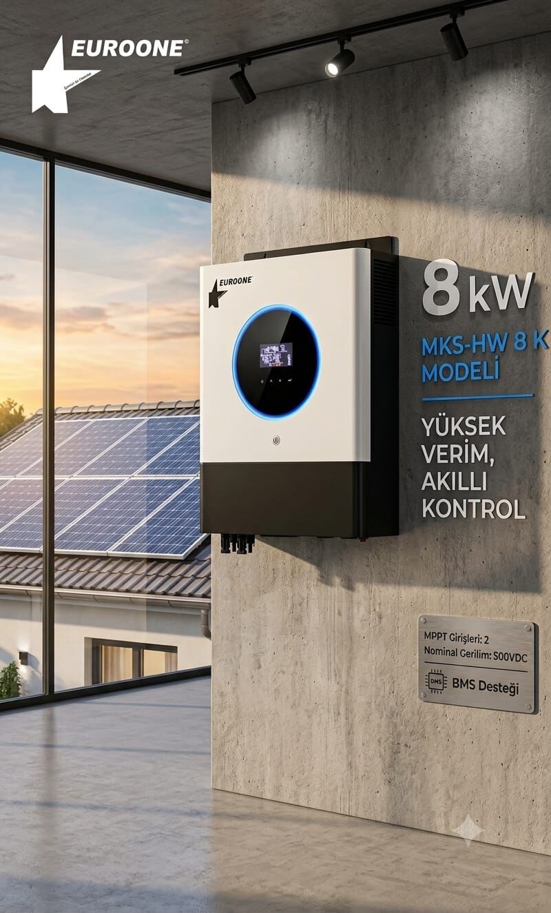 EUROONE 8 KW AKILLI HİBRİT İNVERTER MKS-HW8K-SVM