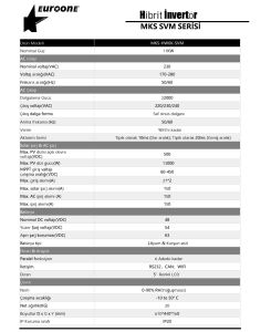 EUROONE MKS-HW11K-SVM AKILLI HİBRİT İNVERTER