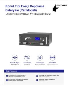 EUROONE 51,2 V 100 AH LİFEPO4 AKÜ