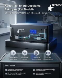 EUROONE 51,2 V 100 AH LİFEPO4 AKÜ