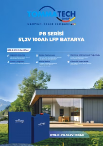 Tommatech Modüler Serisi 51.2 V 102ah Pb Lfp Lityum Batarya